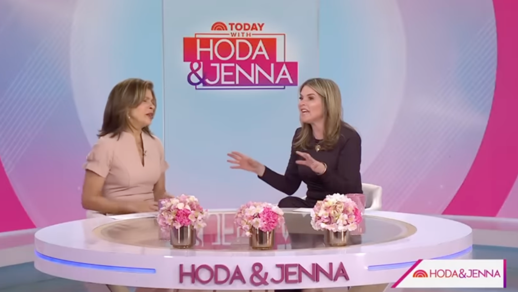 Jenna Hager Bush and Hoda Kotb on the Today Show 